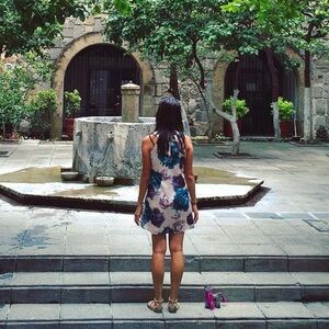 H&M Floral Halter Style Shift Dress